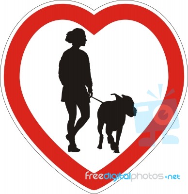 Symbol Of Space For Walking Dogs Stock Image