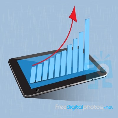 Tablet And Graph Stock Image