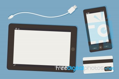 Tablet And Smart Phone Stock Image