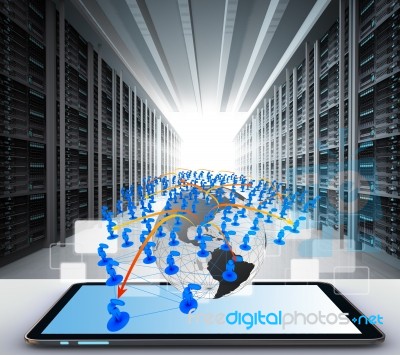 Tablet Computer And Social Network Stock Image