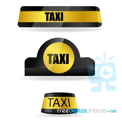 Taxi Tags Stock Image