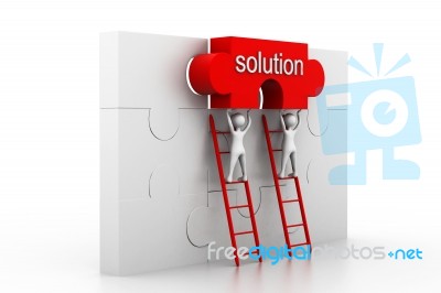 Team Putting Solution Into Place Stock Image