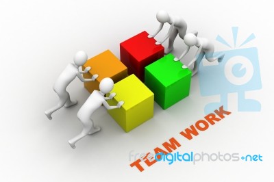 Teamwork. Concept. 3d Illustration Stock Image