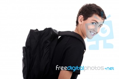 Teenage School Boy Stock Photo