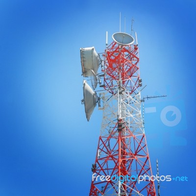 Telecommunications Tower Stock Photo
