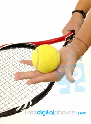 Tennis Player Hand Stock Photo