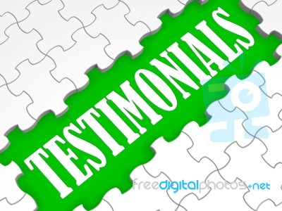 Testimonials Puzzle Showing Credentials And Recommendations Stock Image
