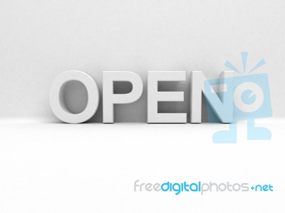 Text Open Stock Image