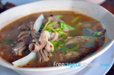 Thai Food In Restaurant Stock Photo
