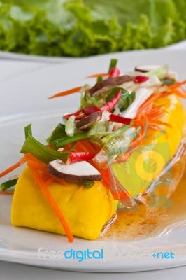 Thai Fusion Food Stock Photo