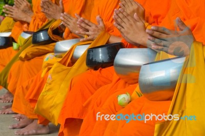 Thai Monks Stock Photo