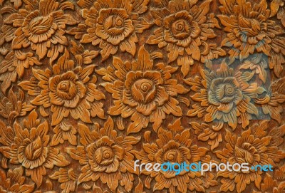 Thai Wooden Craft Stock Photo