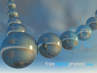 The Blue Bubbles Stock Image
