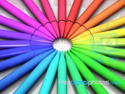 The Colored Pencils Stock Image