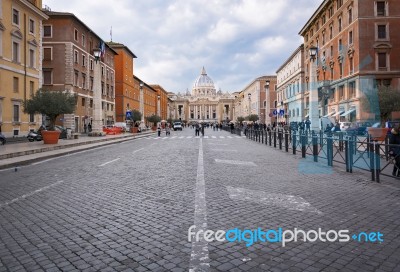 The Famous Via Della Conciliazione In Rome Stock Photo
