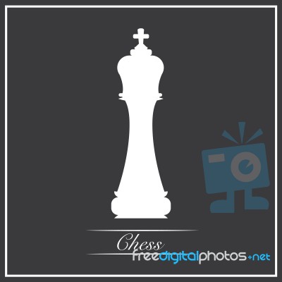 The King Chess Piece On Grey Background Stock Image