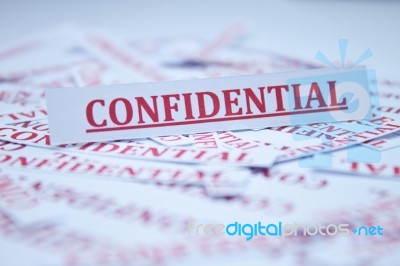 The Word Confidential Stock Photo