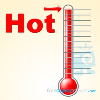 Thermometer Hot Represents Temperature Indicator And Boiling Stock Image