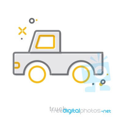 Thin Line Icons, Truck2 Stock Image