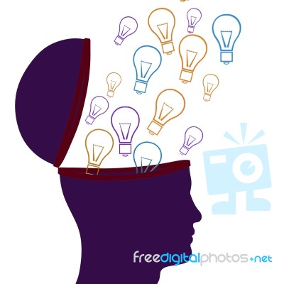 Think Idea Indicates Thoughts Consider And Considering Stock Image
