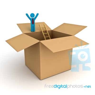 Think Outside The Box Concept Stock Image