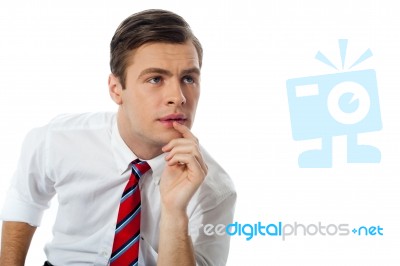 Thoughful Business Person Stock Photo