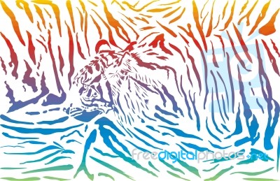 Tiger Abstract Pattern Background Stock Image