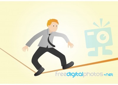 Tightrope Walker Stock Image