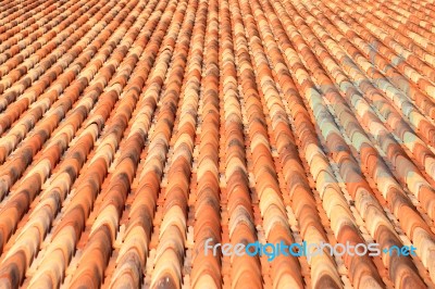 Tiled Roof Stock Photo