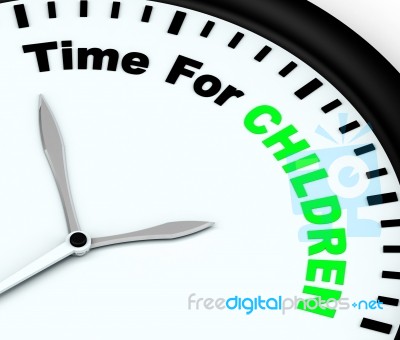 Time For Children Message Meaning Playtime Or Getting Pregnant Stock Image