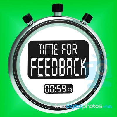 Time For Feedback Meaning Opinion Evaluation And Surveys Stock Image