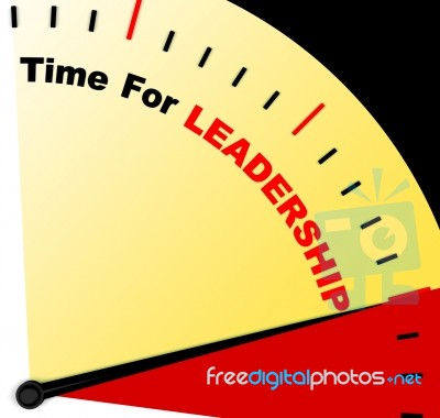 Time For Leadership Message Representing Management And Achievem… Stock Image