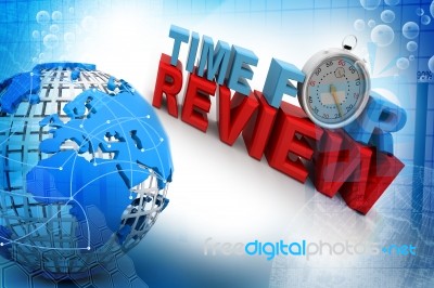 Timeline Concept: Time For Review Stock Image