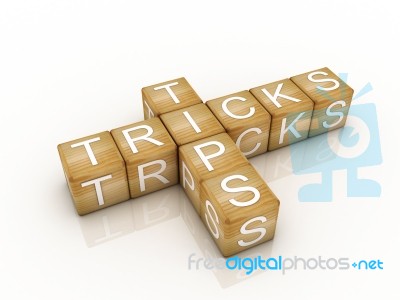 Tips And Tricks word Stock Photo