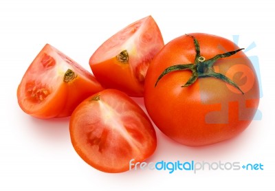 Tomatoes Isolated Stock Photo