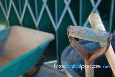 Tools For Agriculture Work Stock Photo