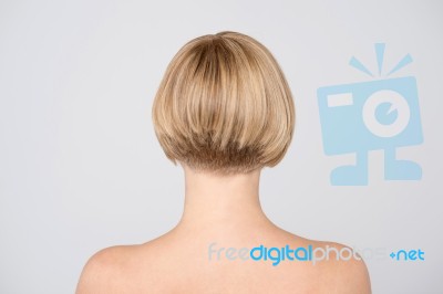 Topless Woman From Behind Stock Photo