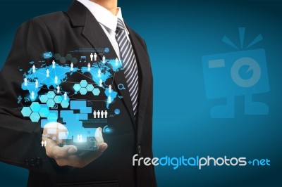 Touch Screen Mobile Phone Technology Business Concep Stock Image