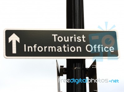 Tourist Information Sign In England Stock Photo