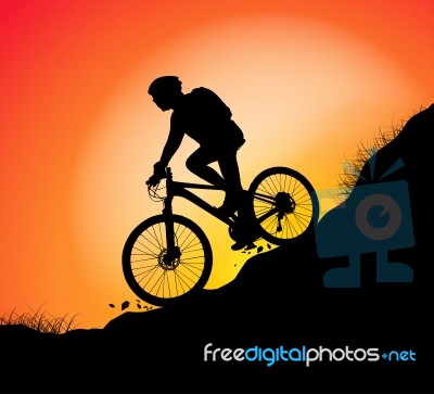 Track Cycling Scene Stock Image