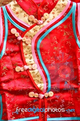 Traditional Chinese Woman Dress Stock Photo