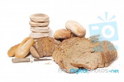 Traditional Slices Of Bread Stock Photo