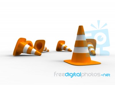 Traffic Cones Stock Image