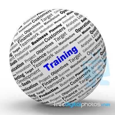 Training Sphere Definition Shows Instructing Or Education Stock Image