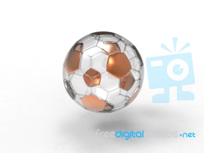 Transparent Gold Football Stock Image