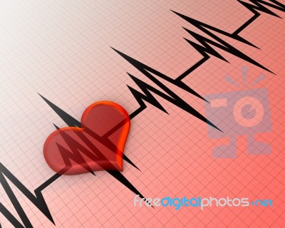 Transparent Red Heart Stock Image