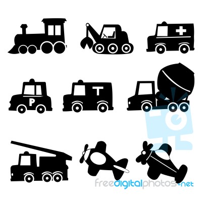 Transportation Icons Set.llustration Stock Image
