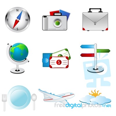 Travel Icons Stock Image