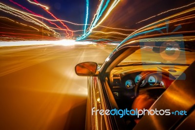 Traveling At Speed Of Light Stock Photo