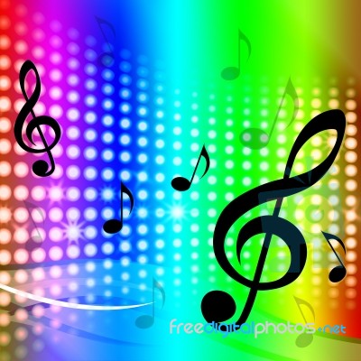 Treble Clef Background Means Artistic Melodies And Sounds Stock Image